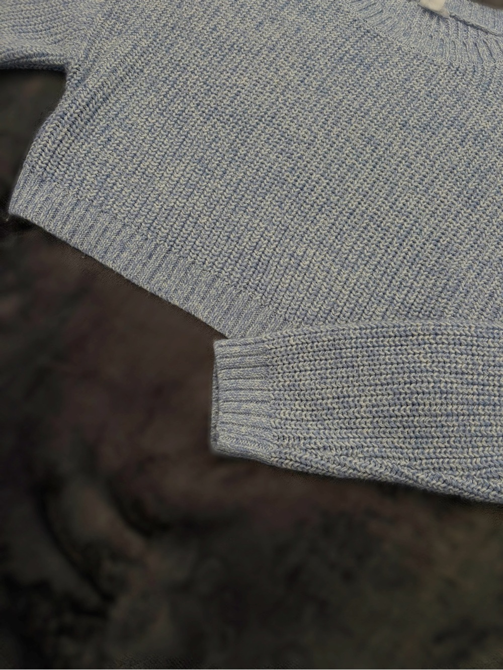 Garage | Light Blue | Cropped | Rib-Knit Sweater - Picture 5 of 5